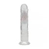 LED Vibrating Straight Cock - 7 / 18 cm - Transparent